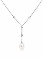 Halskette Comete Dame in Weißgold Perla GLP352